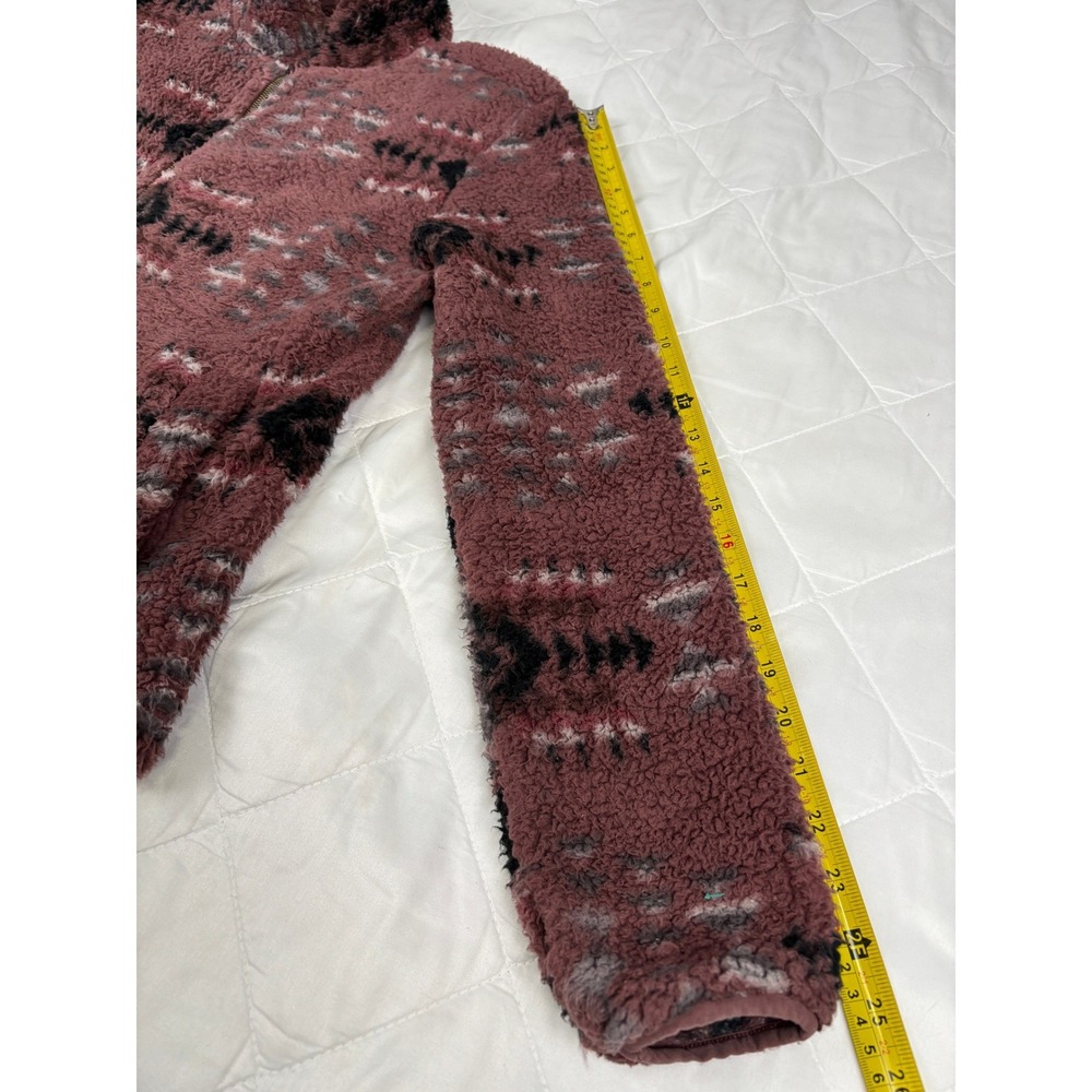 Avalanche Sherpa Fleece Jacket Small Mauve Southwest Full Zip - Picture 13 of 13